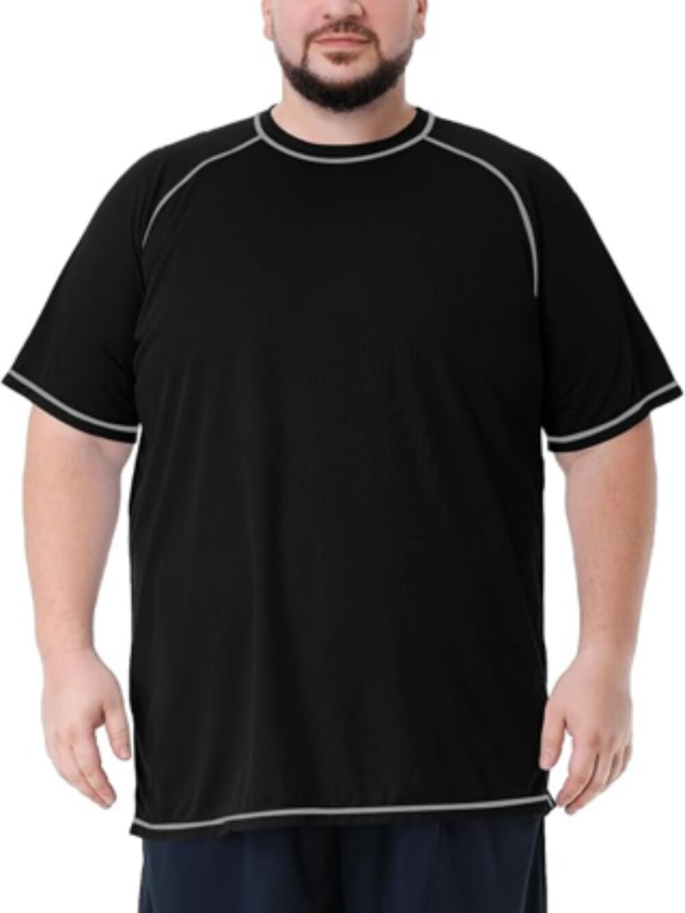 Men’s Big&Tall Swim Rash Guard w/ Sun Protection UPF 50+  Quick Dry T-Shirt NWT